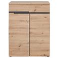 Dulap Pentru Pantofi Memphis - culoare lemn stejar/grafit, Modern, compozit lemnos (80/107/38cm) - Modern Living Dulap Pentru Pantofi Memphis - culoare lemn stejar/grafit, Modern, compozit lemnos (80/107/38cm) - Modern Living