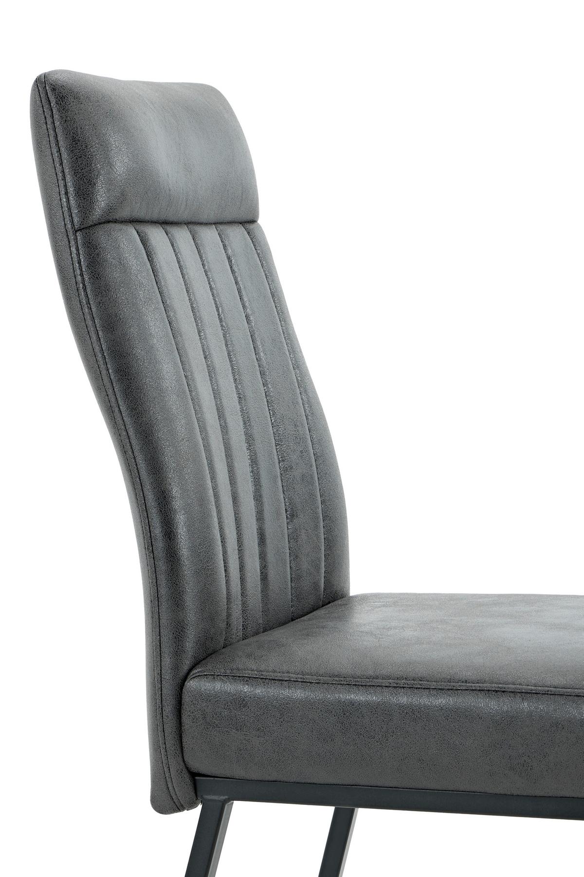 STUHL-SET CATANIA II S 4ER-SET - Anthrazit/Schwarz, MODERN, Textil/Metall (44/96/62cm) - MID.YOU