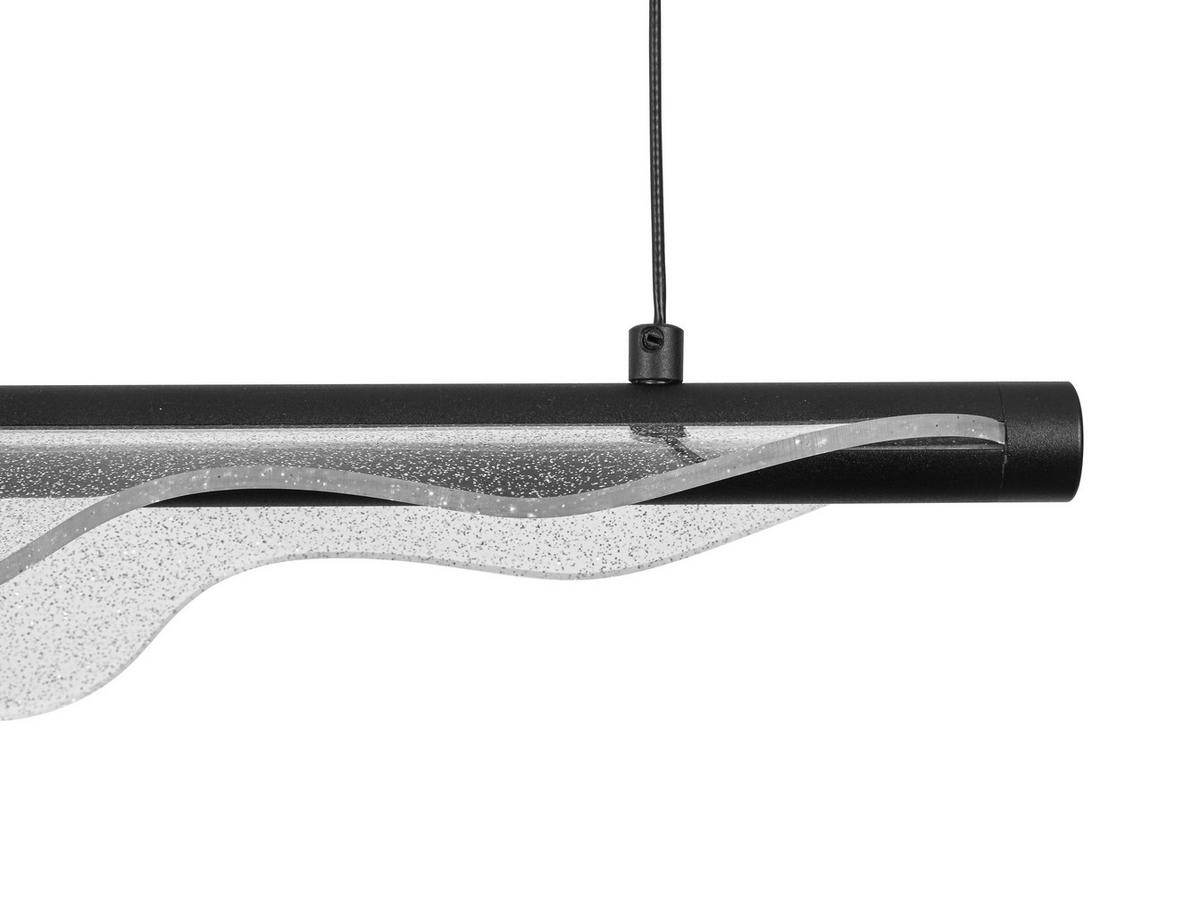 LED-Hängeleuchte Neu Schwarz max. 24 Watt - Transparent/Schwarz, MODERN, Kunststoff/Metall (60/28/120cm) - Modern Living