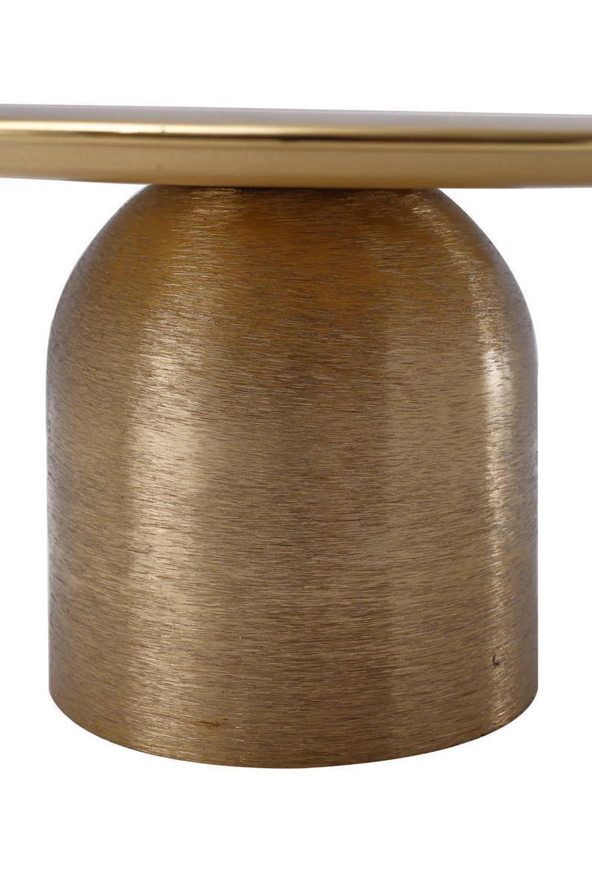 TORTENPLATTE KUCHENPLATTE ART DECO 325 - Goldfarben/Rosa, Trend, Metall (29/14cm) - Kayoom