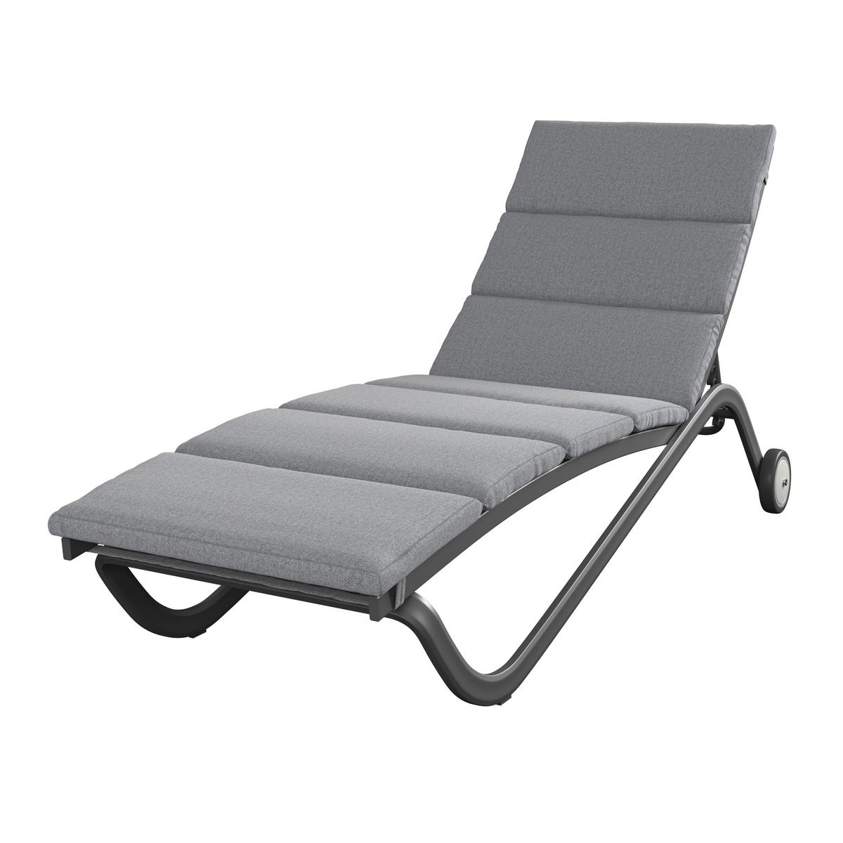 Vrtni Ležalnik Otti, Aluminij - siva/antracit, Basics, kovina/tekstil (211/44/75cm) - Mömax