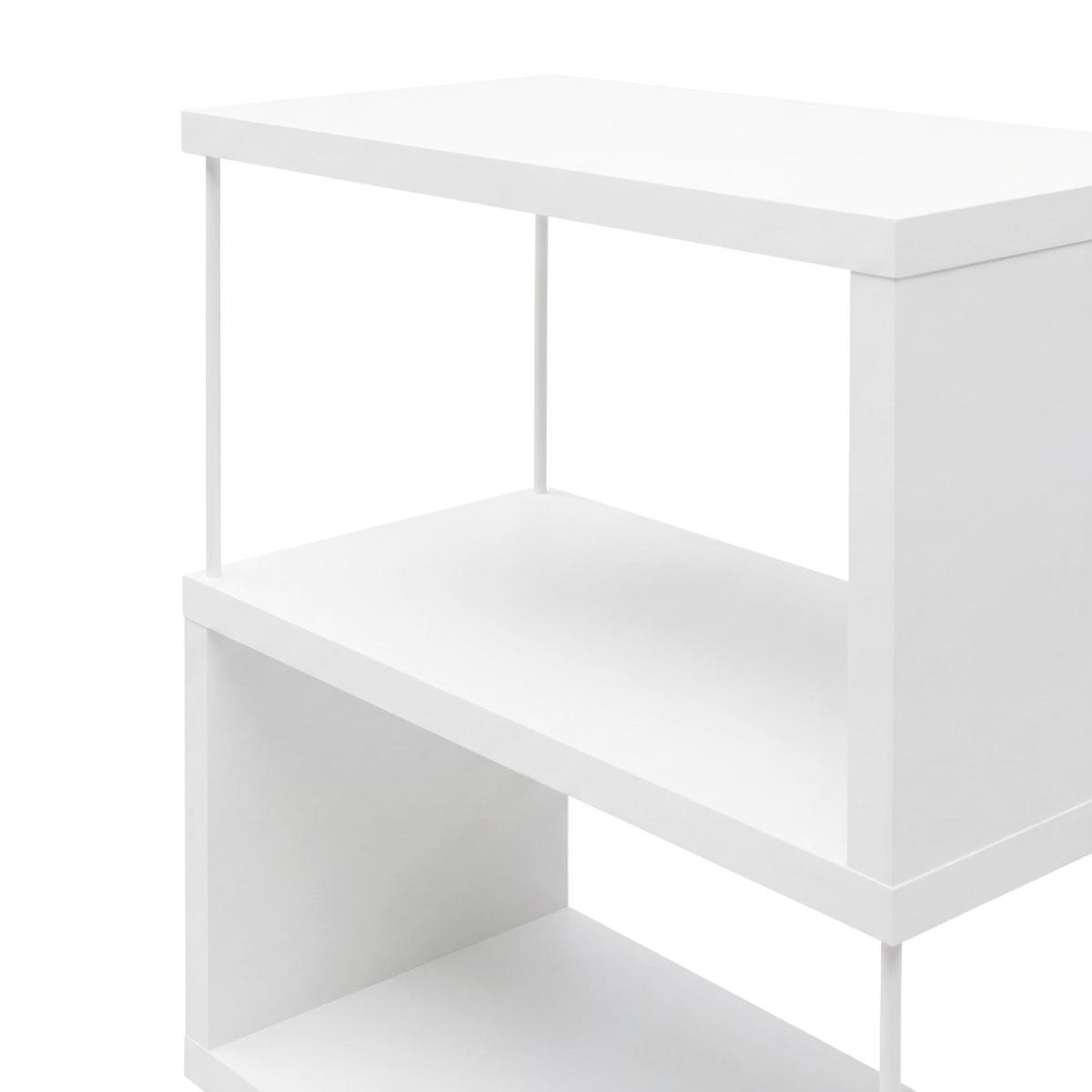 Polica Pinnar - bijela, Moderno, drvni materijal/metal (66/136,5/33cm) - Modern Living