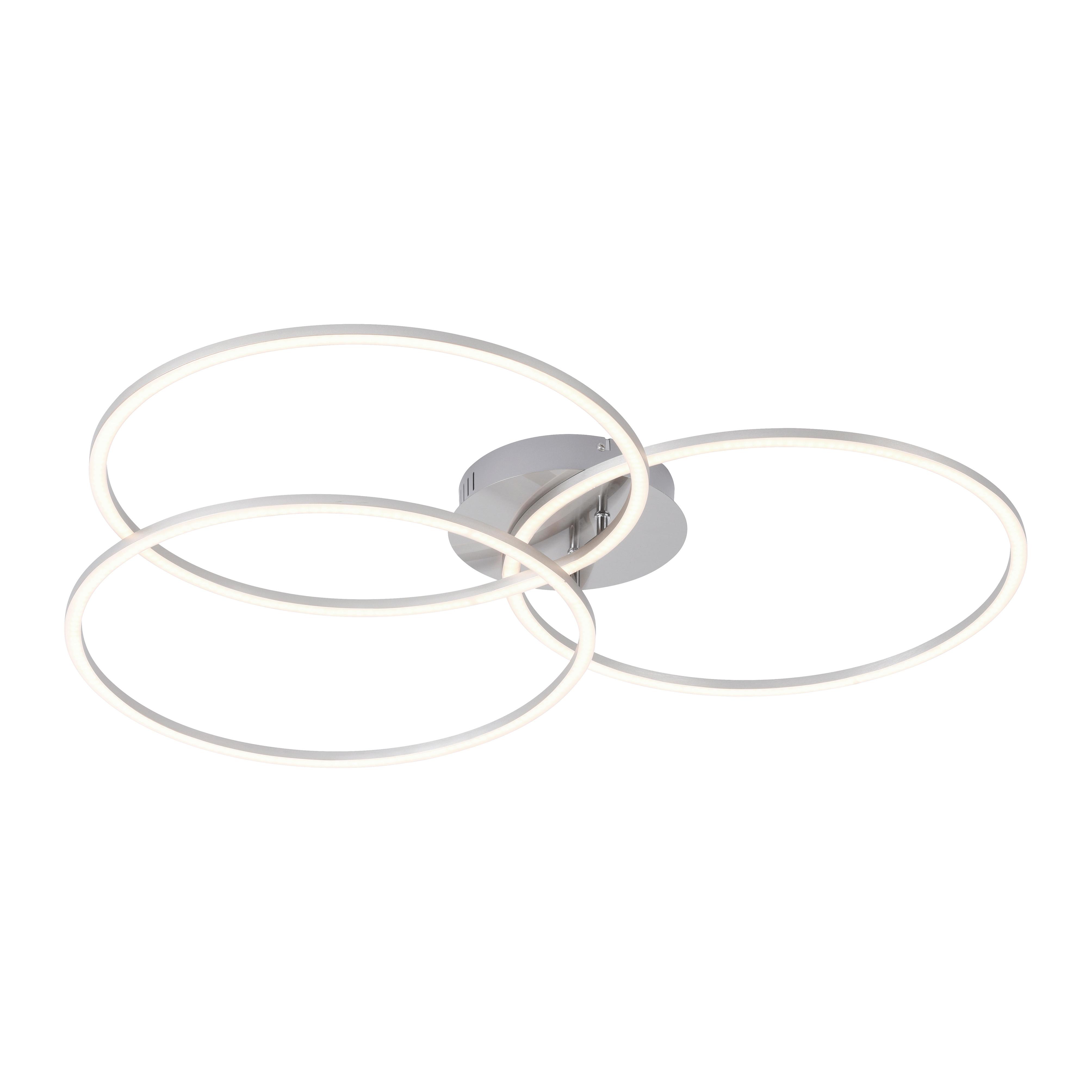 LED-Deckenleuchte Ivanka max. 41 Watt - Chromfarben, Design, Kunststoff/Metall (79/76/9cm)