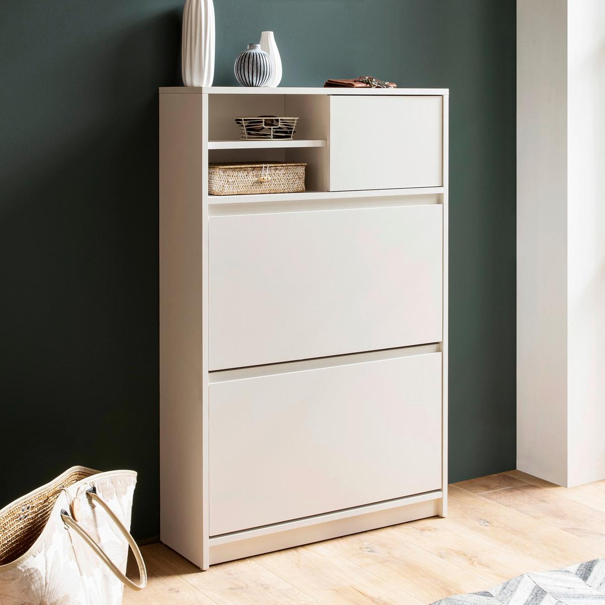 Omara Za Čevlje Tisa, Bela - bela, Design, leseni material (71/110/24cm) - MID.YOU