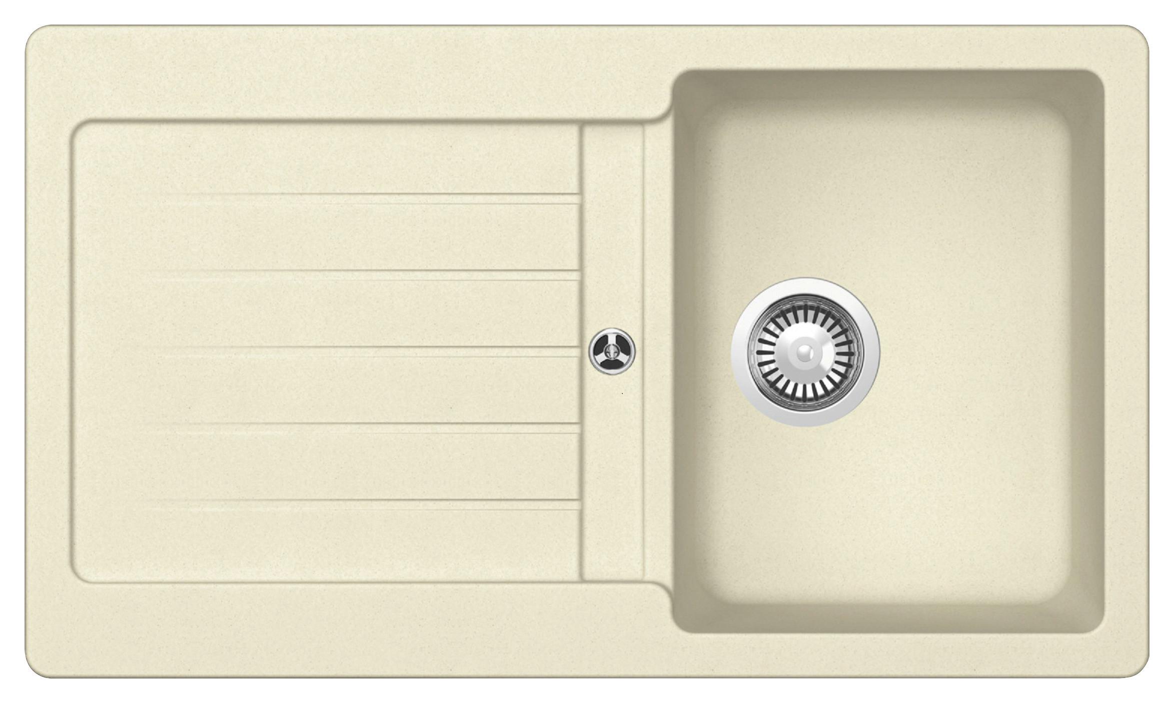 Pomivalno Korito Austin, 86x50cm - krem barve, Design, kamen (86/21/50cm) - Respekta