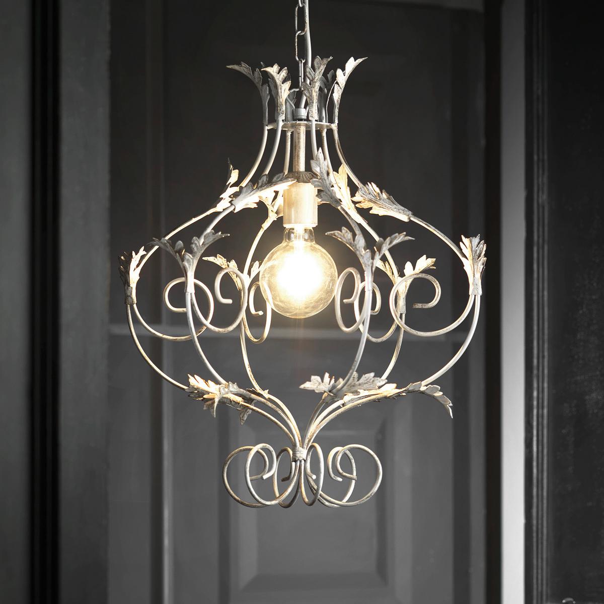 Hängeleuchte Contessa Weiß max. 22 Watt - Weiß, KONVENTIONELL, Metall (45/105cm)