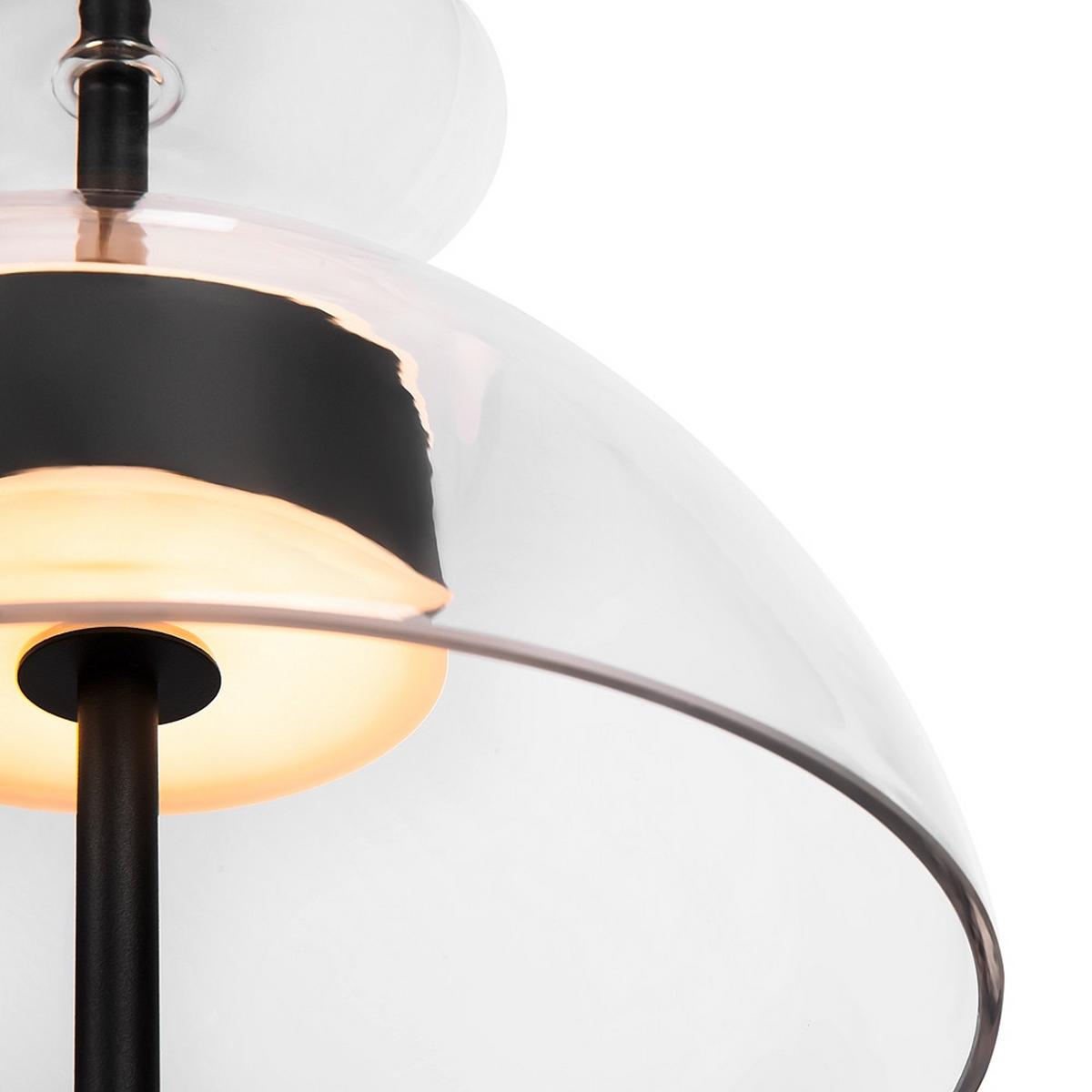 Pendelleuchte Bangkok Schwarz max. 12 Watt - Schwarz, Design, Glas/Metall (25/58cm) - MAYTONI