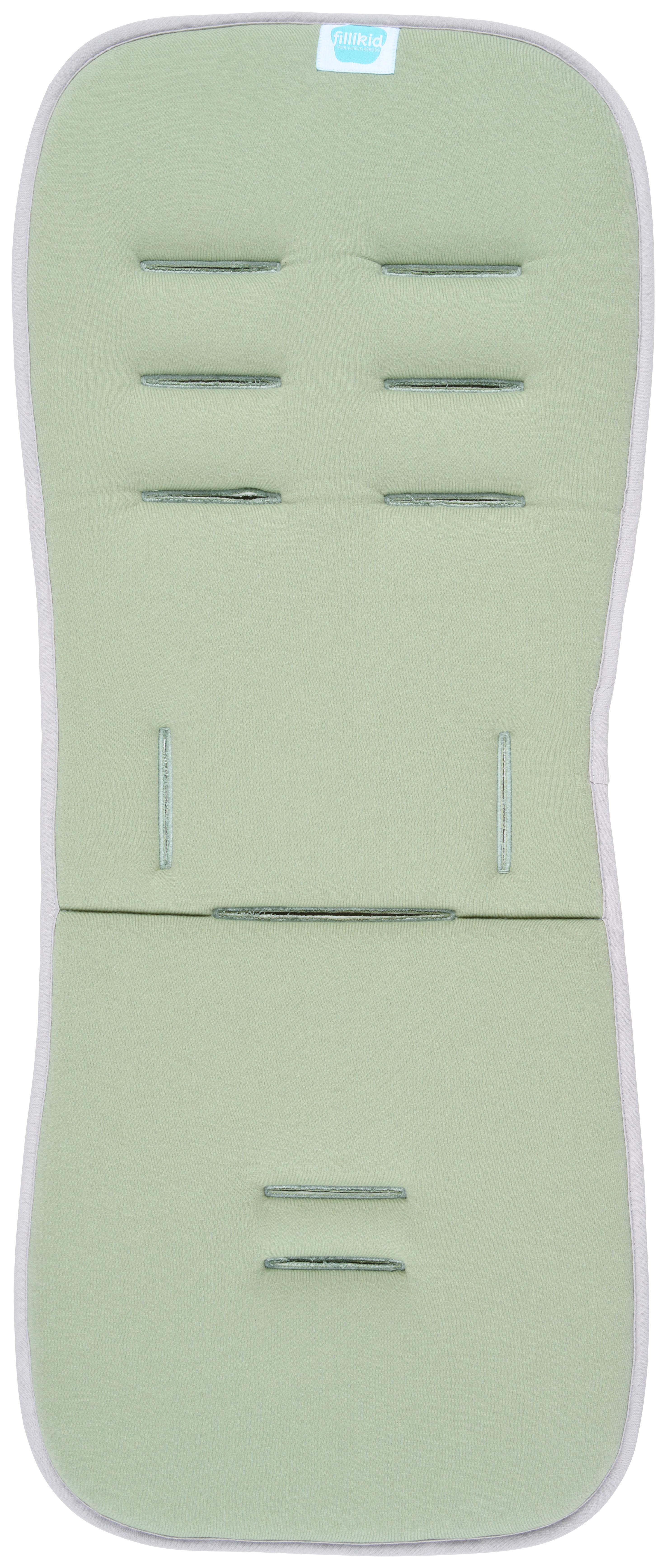 WKŁADKA DO WÓZKA LU7767-24 - szałwiowy/szary, Basics, tkanina (30/73cm) - Jimmylee