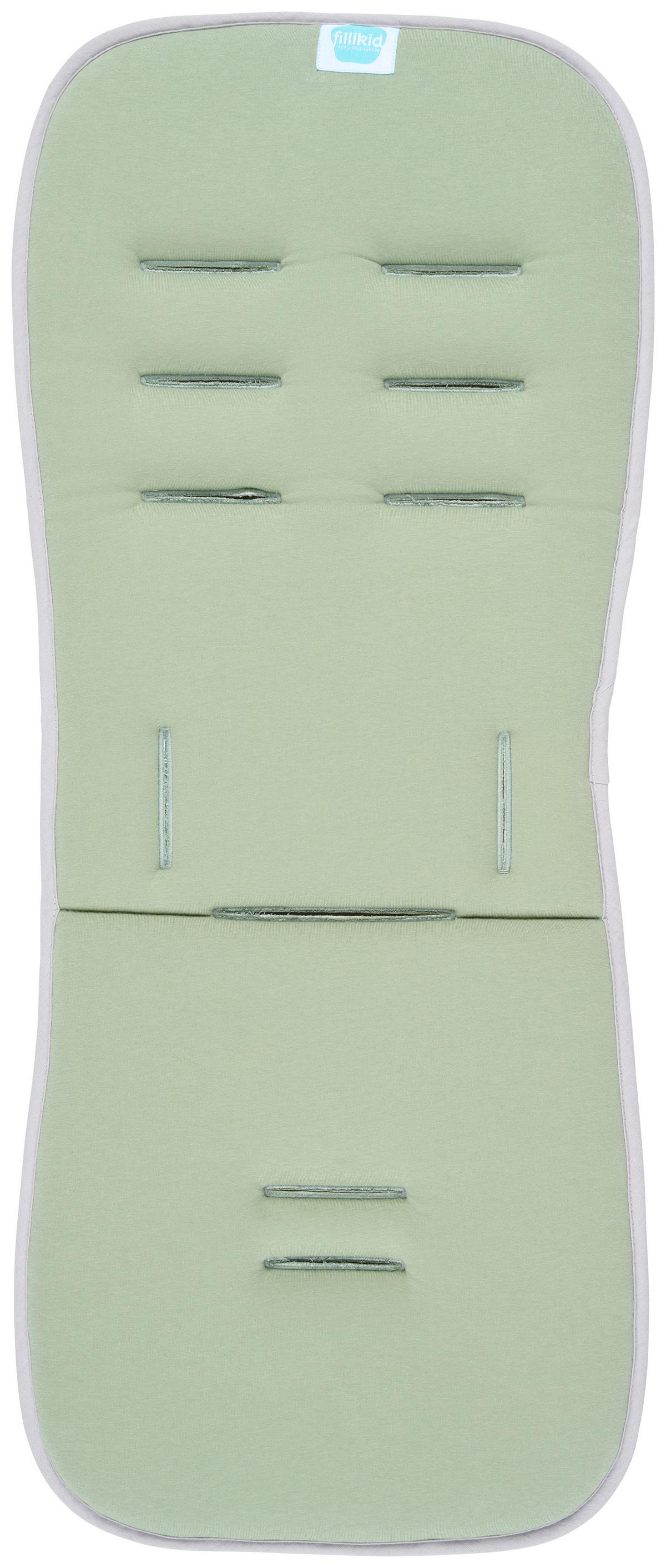 WKŁADKA DO WÓZKA LU7767-24 - szałwiowy/szary, Basics, tkanina (30/73cm) - Jimmylee