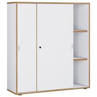AKTENSCHRANK SALIA B100 - Honigeiche/Weiss, Design, Holzwerkstoff (100/110/37cm) - MID.YOU