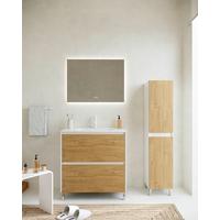 Element Ispod Umivaonika Lisbona - bijela visoki sjaj/boje kroma, Basics, drvni materijal/plastika (80/74/46cm)