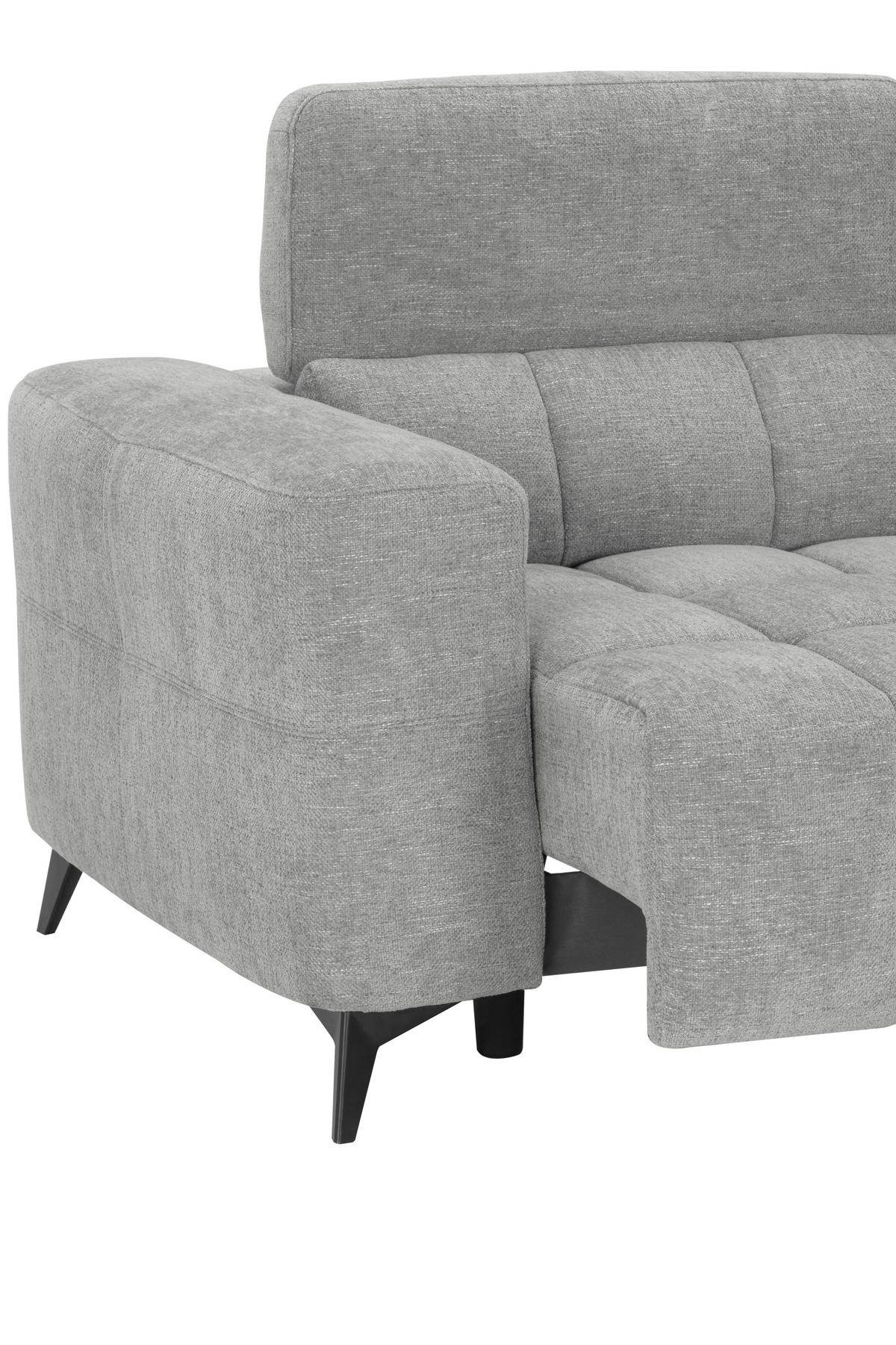 Sarokkanapé Melbourne - szürke, Modern, textil/fa (285/182cm) - Based