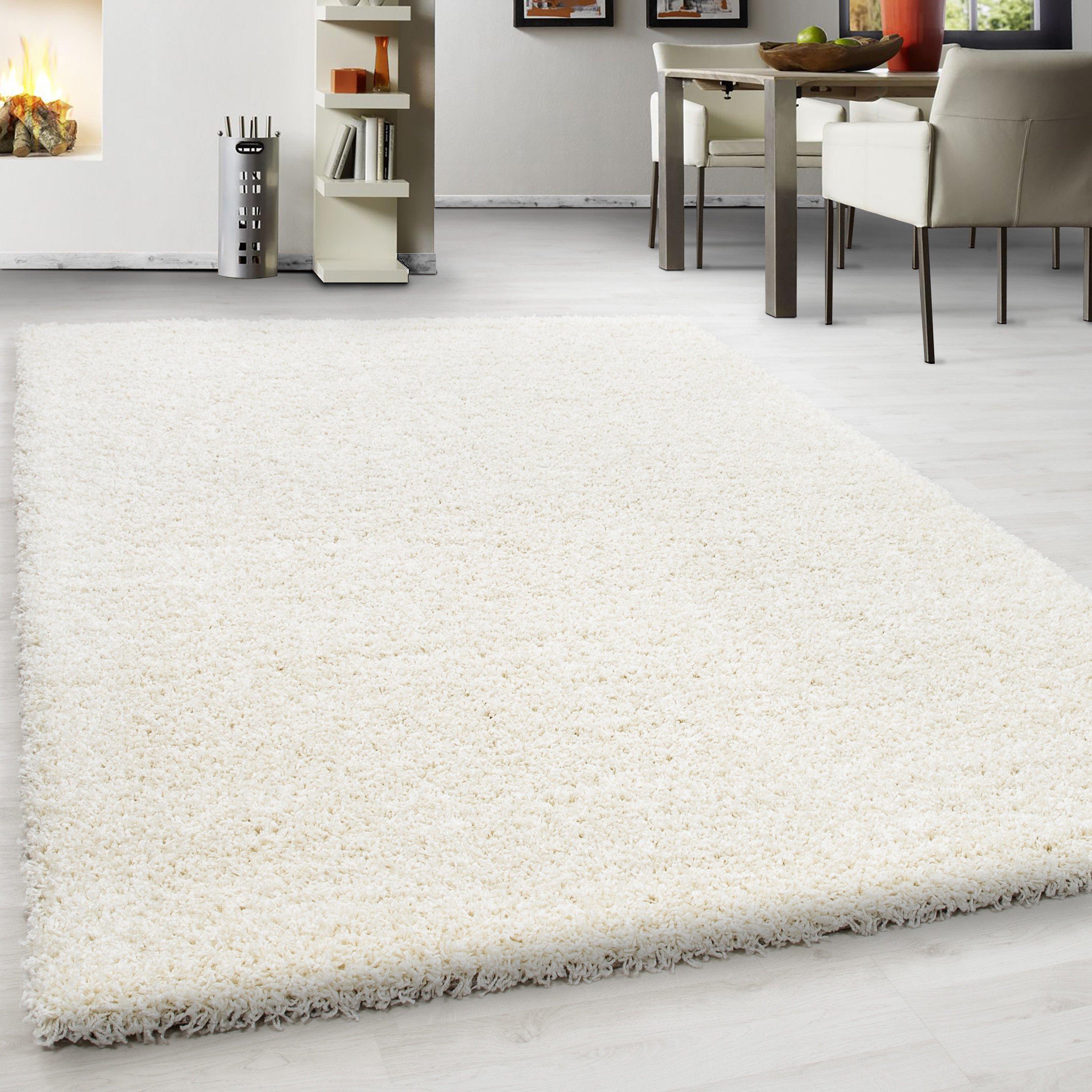 Hochflorteppich Life Cream Creme ca. 60x110cm - Creme, KONVENTIONELL, Textil (60/110cm) - Novel