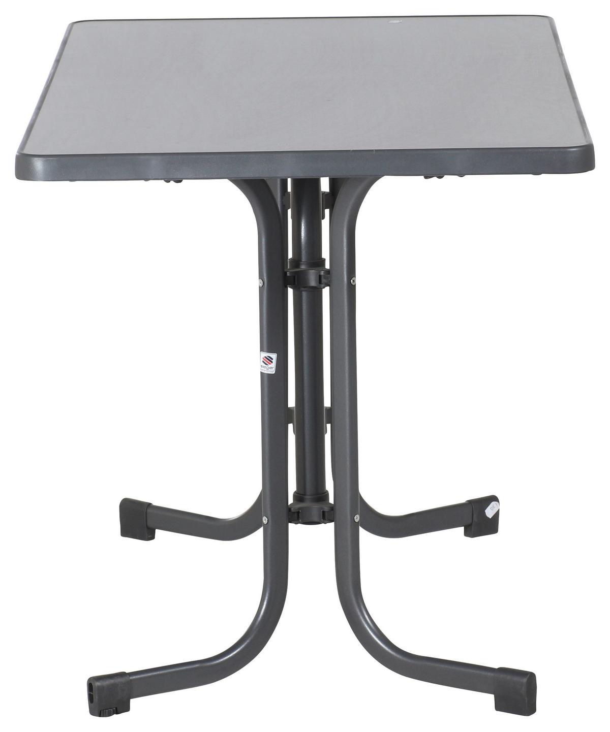 Gartentisch ca.115x70x72cm Grau - Grau, MODERN, Holzwerkstoff/Metall (115/70/72cm) - Sieger