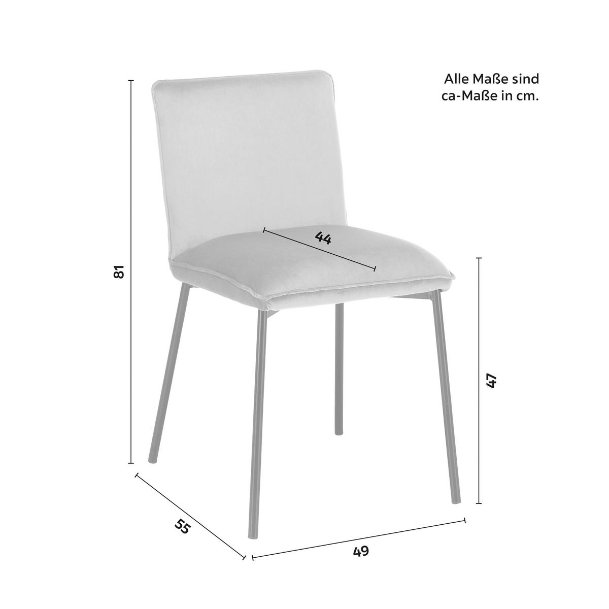 KRZESŁO DARLA - jasnoszary/czarny, Modern, metal/drewno (49/81/55cm) - Bessagi Home