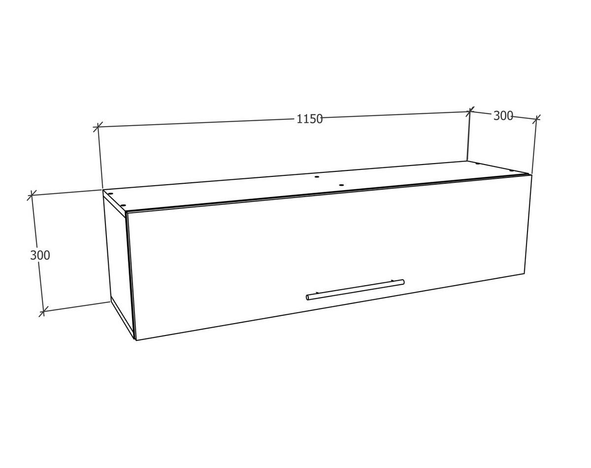 Stenski Regal Arila Xl, Siva - črna/antracit, Moderno, kovina/leseni material (115/30/30cm) - MID.YOU