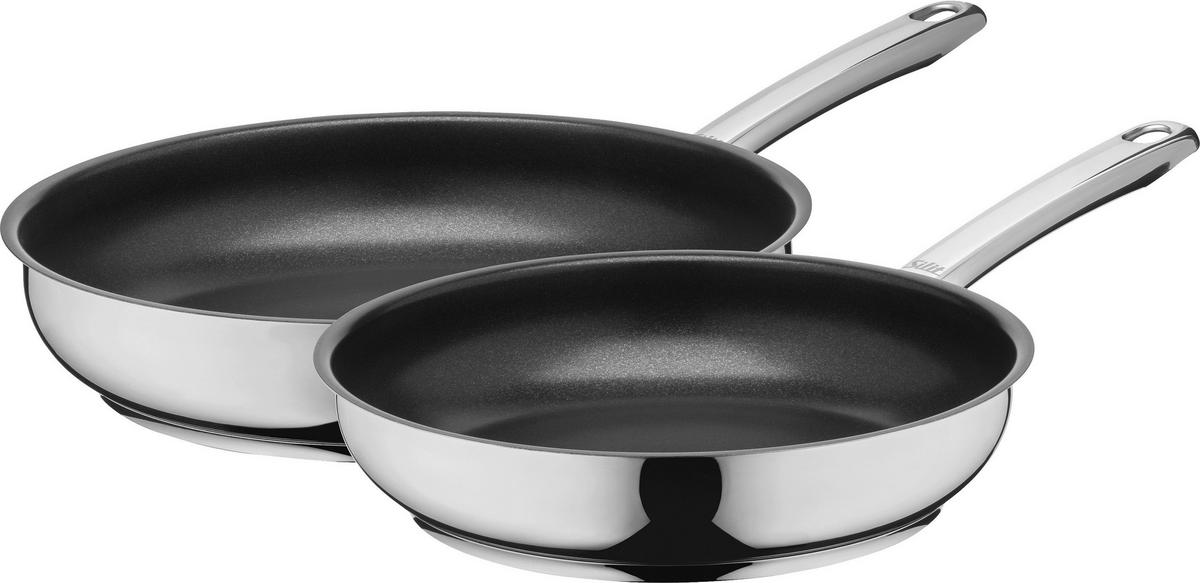 ZESTAW PATELNI 2133305491 SILIT - kolor stalowy/czarny, Basics, metal - Silit