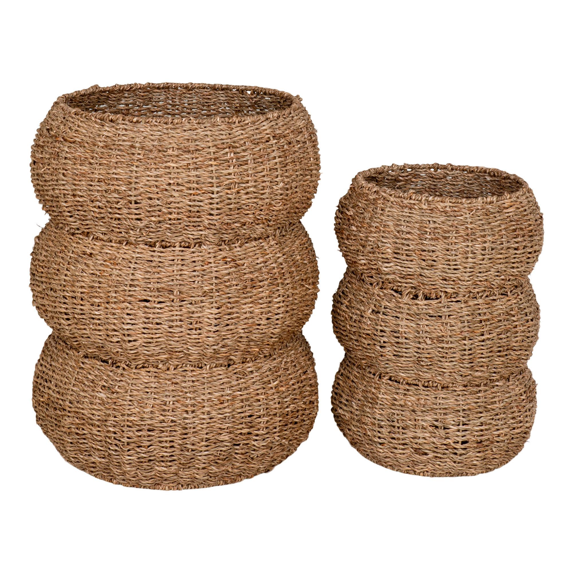 Korbset Sarbas Baskets Hellbraun, 2er Set - Hellbraun, Basics, Naturmaterialien (35/45/35cm)