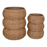 Korbset Sarbas Baskets Hellbraun, 2er Set - Hellbraun, Basics, Naturmaterialien (35/45/35cm)