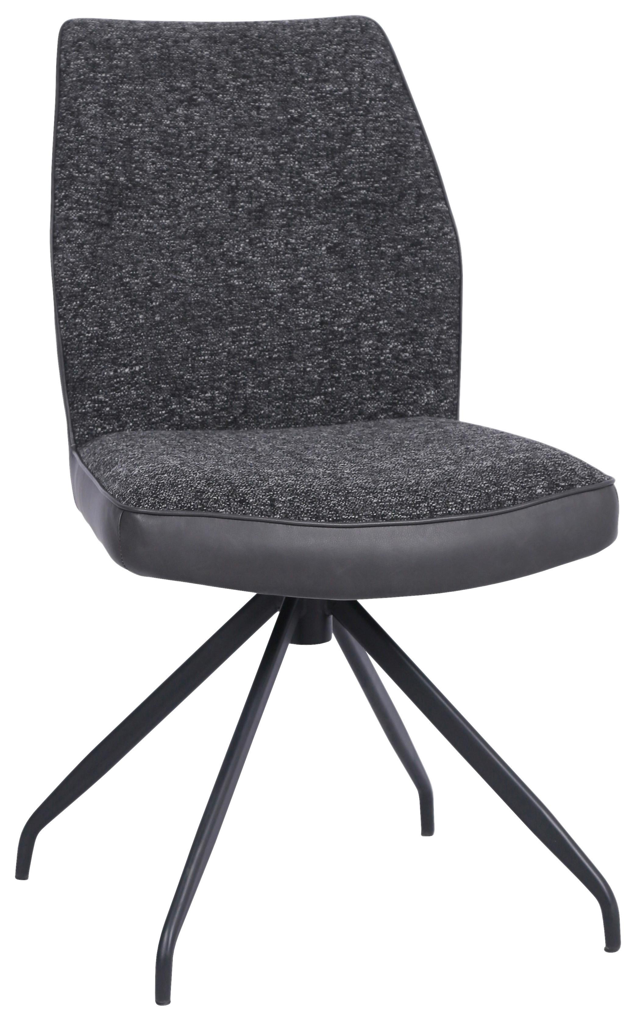 Stolica Lana - tamno siva/crna, Moderno, drvo/metal (50/89/62cm) - Premium Living