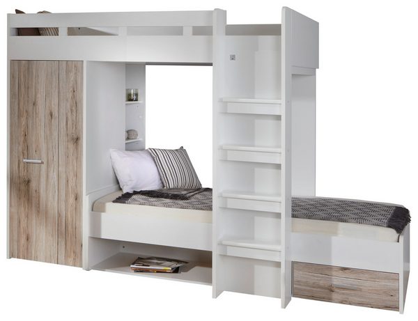 Etagenbett in Weiss/ Eichefarben 'Maxi' online kaufen mömax