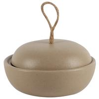 Dekoschale Felio Taupe - Taupe, Keramik/Textil (12,6/6,6cm) - Mömax