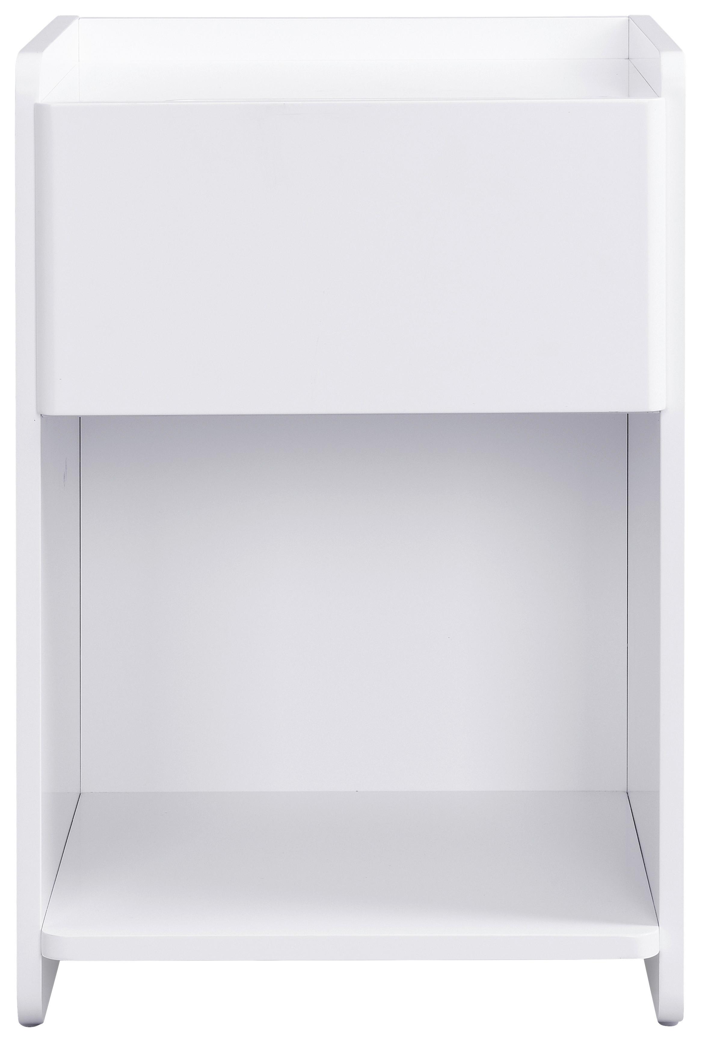 Nachttisch Osani Weiß - Weiß, MODERN, Holzwerkstoff (40/60/40cm) - Mömax