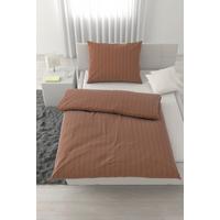 Posteljnina Dobby Streif - mocha rjava, tekstil (200/140cm) - Mömax