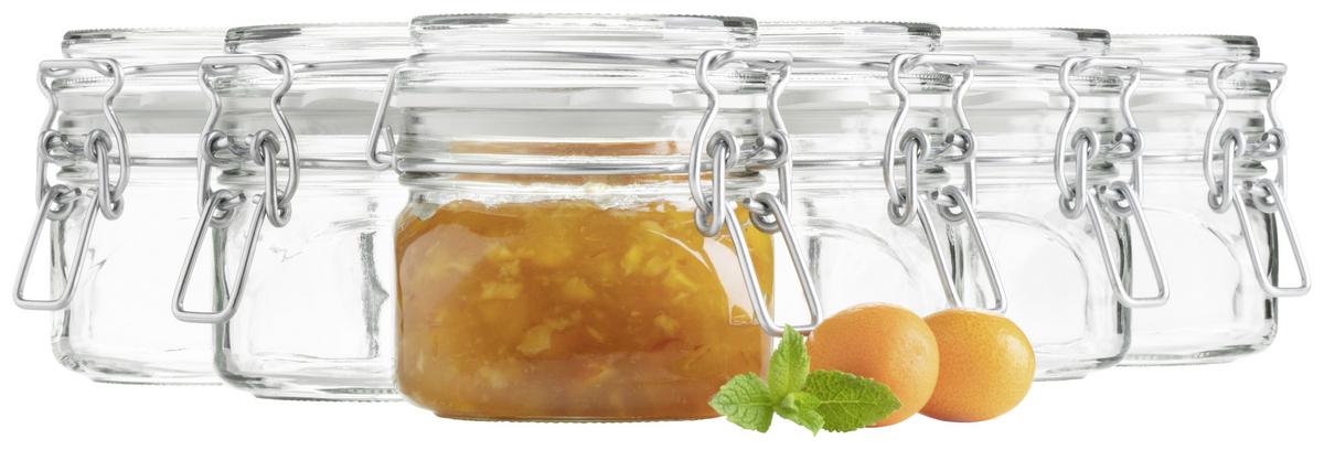 Einmachglas-Set Gothika aus Glas, 6-teilig - Transparent, Basics, Glas (300ml) - Mäser