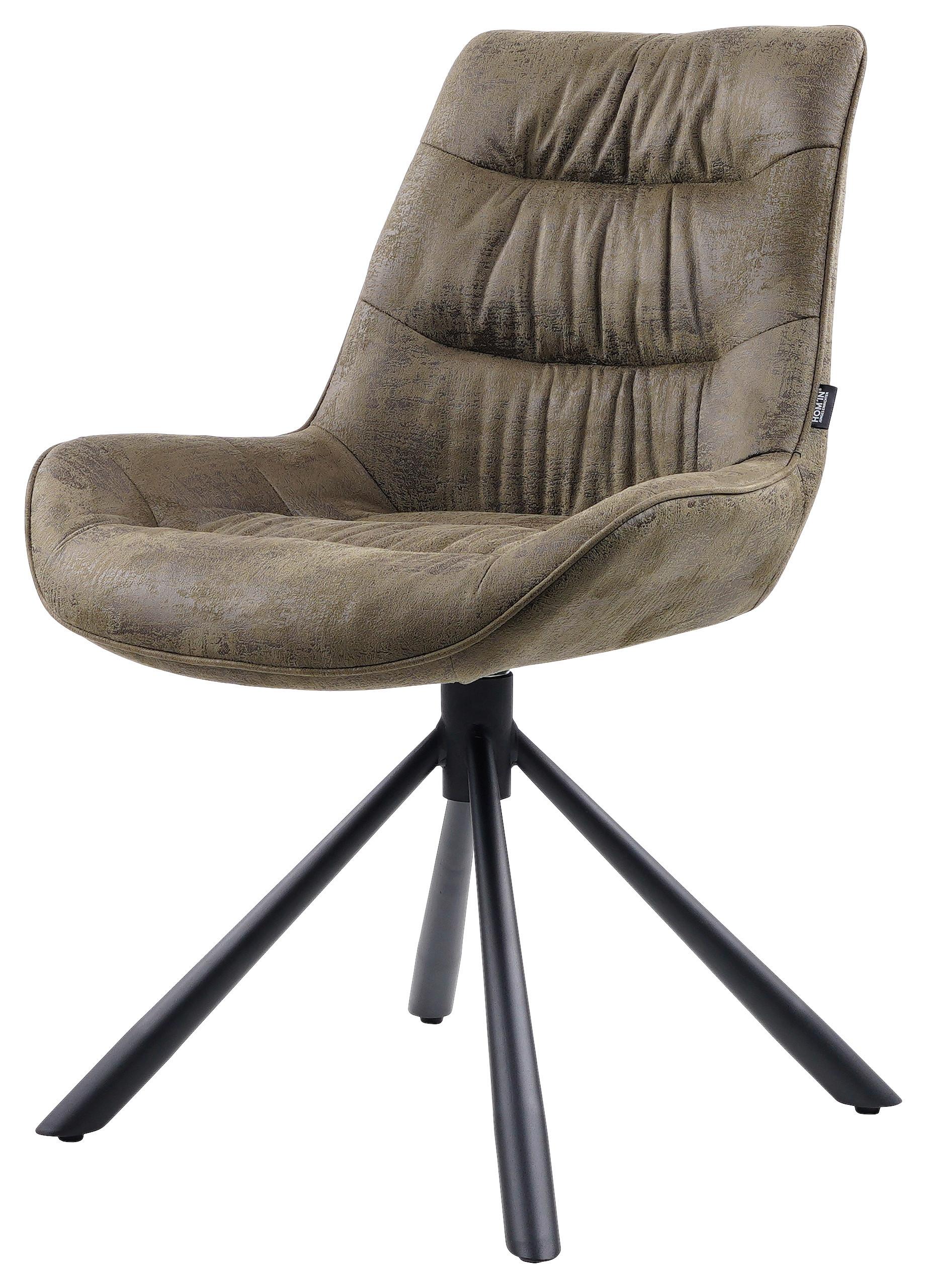 KRZESŁO HEIKO -HOM IN EXKLUSIV- - zielony/czarny, Design, metal/tkanina (57/84/63cm) - Hom`in