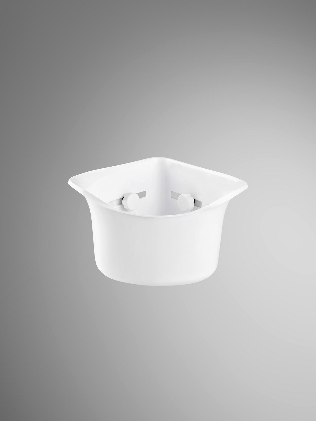 Coșuleț pentru duș Easy - alb, Modern, plastic (24,8/20/14,35cm) - Premium Living