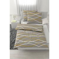 Lenjerie de pat Welle cca. 200x220/2x50x70 cm - auriu/gri, Modern, textil (200/220cm) - Mömax