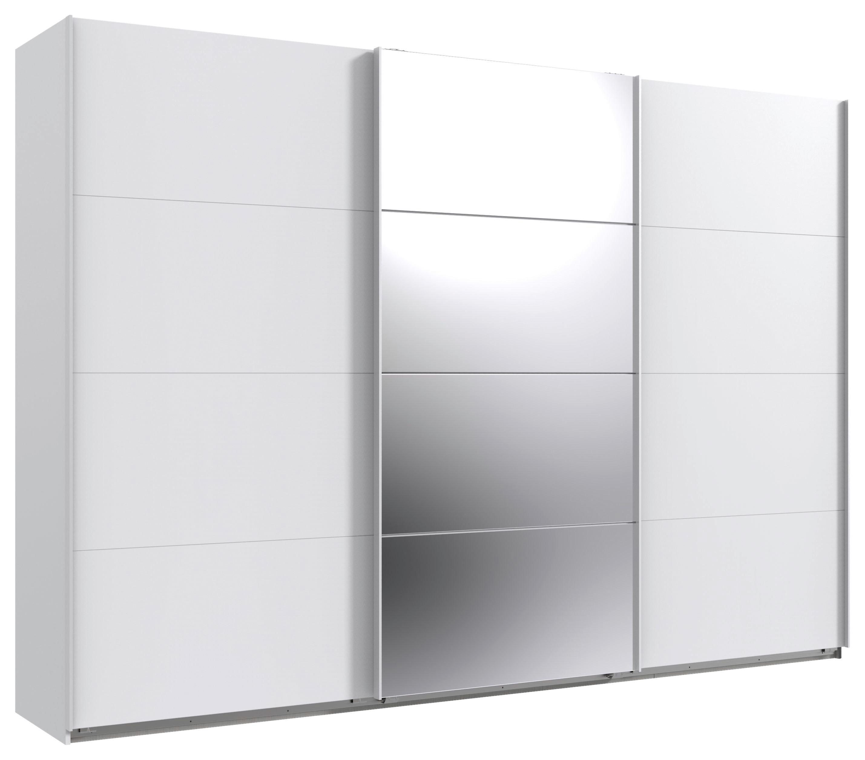 Ormar S Kliznim Vratima Norderstedt - bijela, Moderno, staklo/drvni materijal (313/236/64cm) - Modern Living