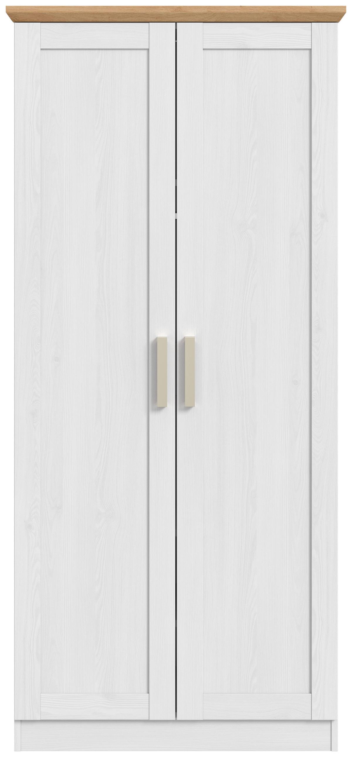 Drehtürenschrank Florenz ca.84x185x54cm Weiß - Champagner, MODERN, Holzwerkstoff/Kunststoff (84/185/54cm) - MID.YOU