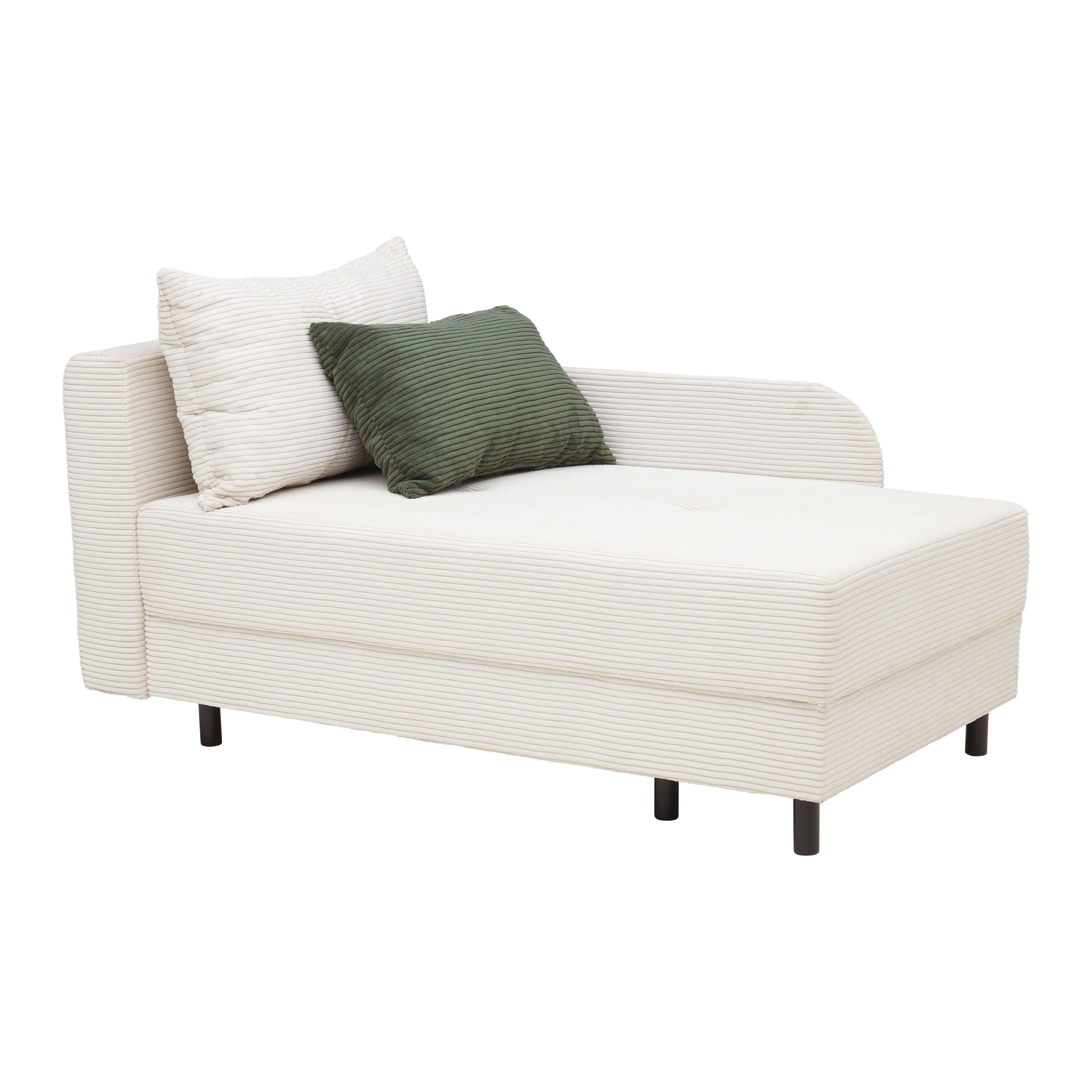 Liege Nova in Perlmutt - Perlmutt/Schwarz, MODERN, Holz/Textil (85/62/145cm) - Mömax
