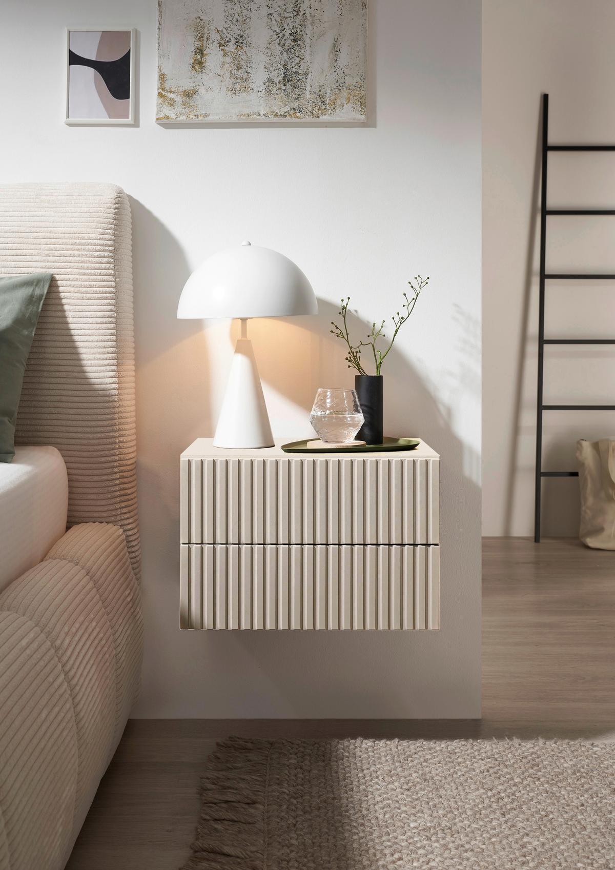 SZAFKA NOCNA TABONI - kaszmir, Modern, materiał drewnopochodny (42/28/30cm) - Boxxx