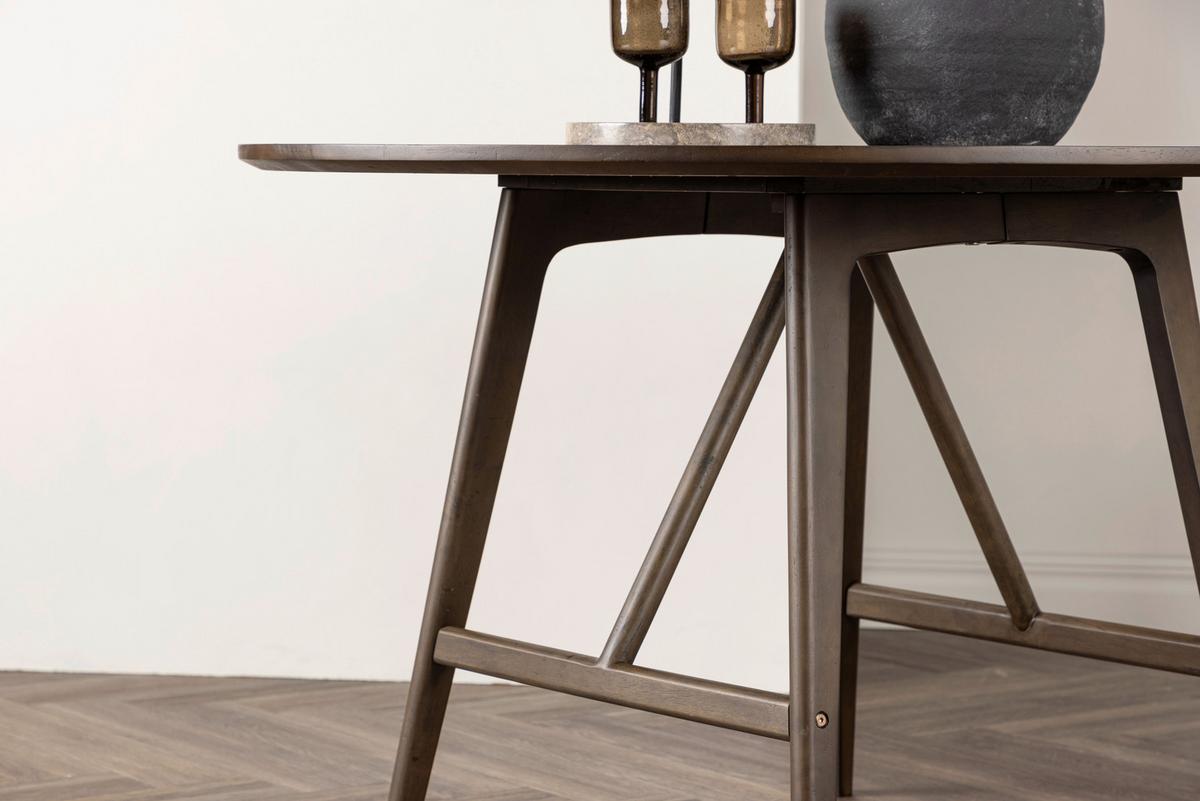 Esstisch Kaseidon Ø ca. 100 cm Dunkelbraun - Dunkelbraun, Design, Holz/Holzwerkstoff (100/100/75cm) - Livetastic