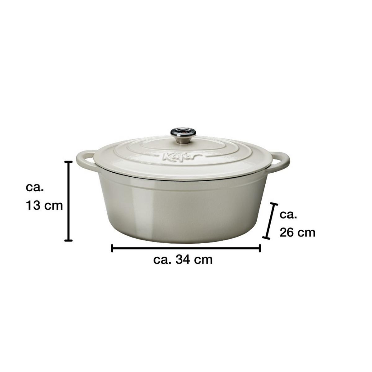 Pecsenyesütő 4307-Ka - krémszínű, Basics, fém (6,7l) - Käfer