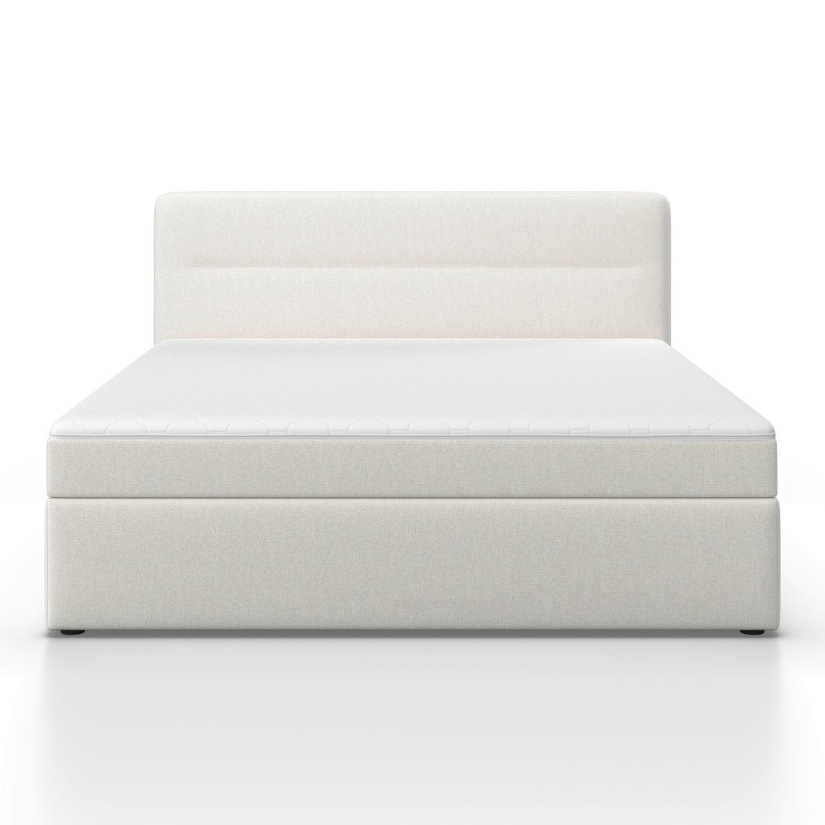 Postelja Z Vzmetnico Marco, 160x200, Krem Barve - črna/krem barve, Moderno, umetna masa/tekstil (160/200cm) - Bessagi Home