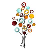 Metallbild Baum Multicolor - Multicolor, Basics, Metall (51/97/4cm)