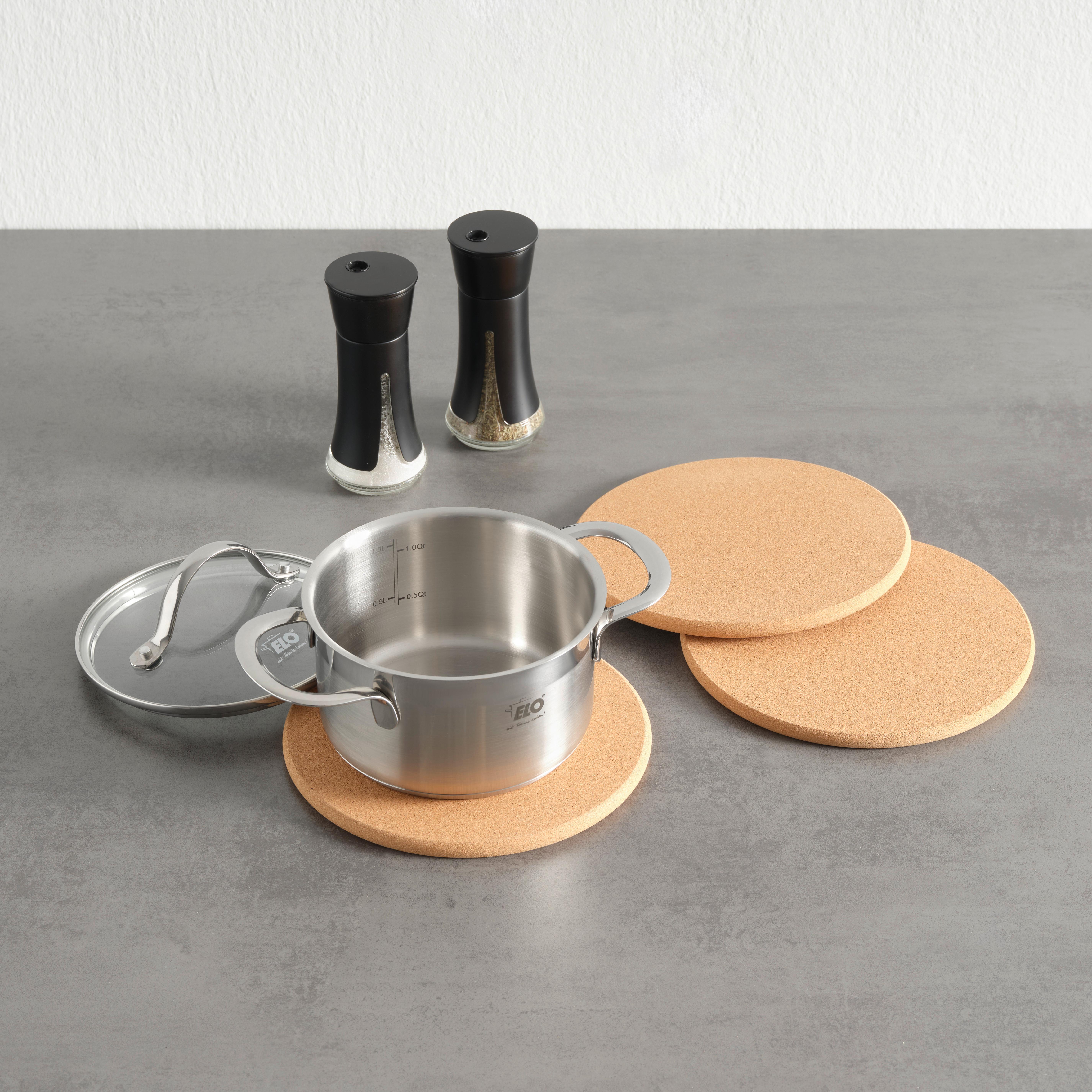 GRYTUNDERLÄGG CORKY - naturfärgad, Klassisk, trä (19cm) - Mömax