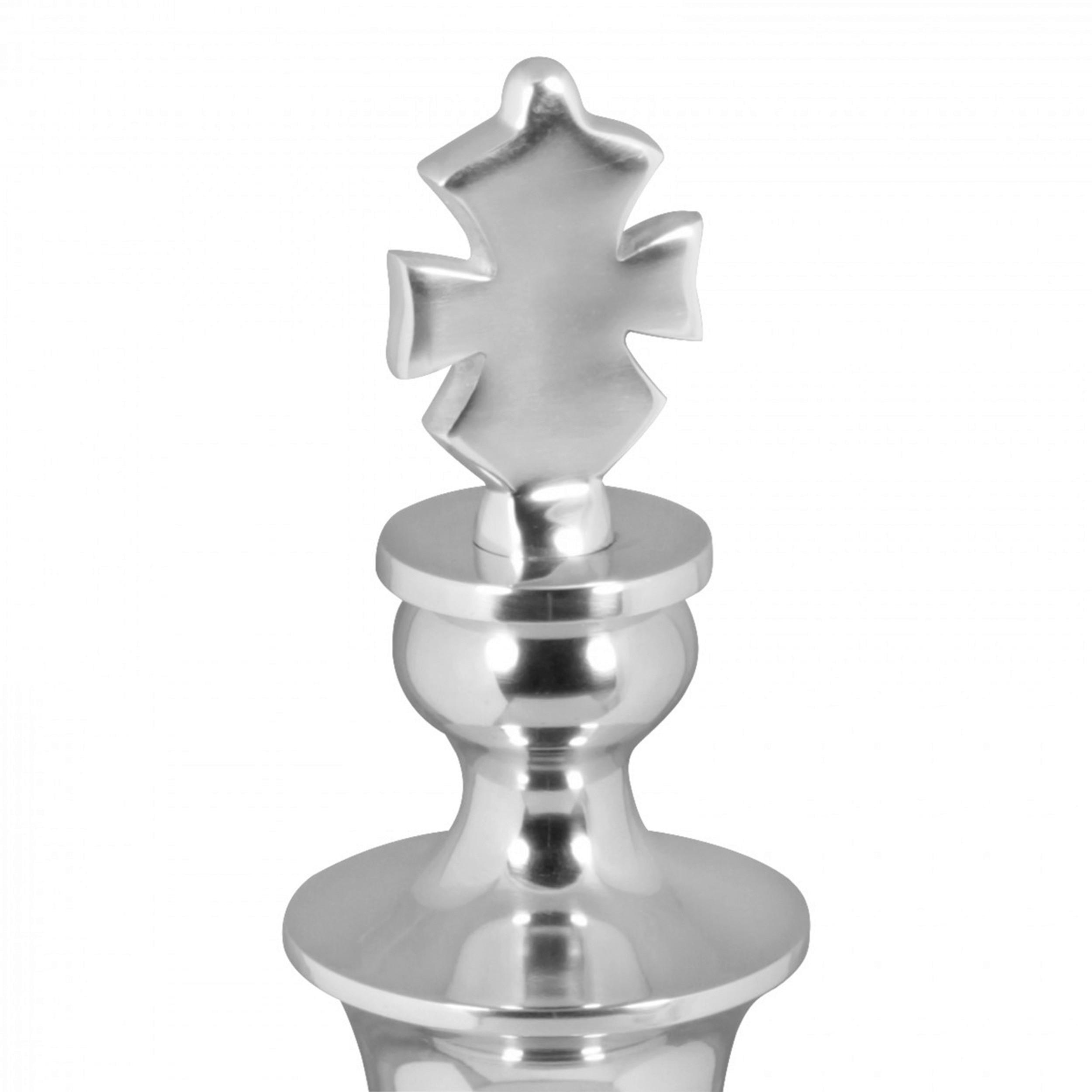 Skulptura Wohnling - srebrne barve, Moderno, kovina (22/70/22cm) - MID.YOU