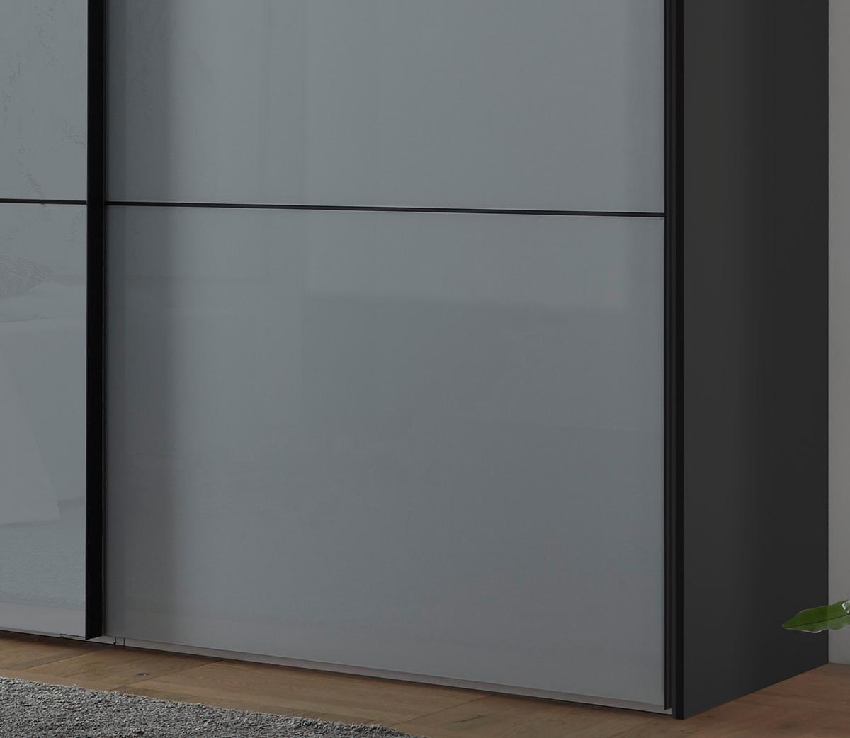 Ormar Sa Staklenim Kliznim Vratima Includo - bijela/tamno siva, Moderno, staklo/drvni materijal (167/222/68cm) - Premium Living