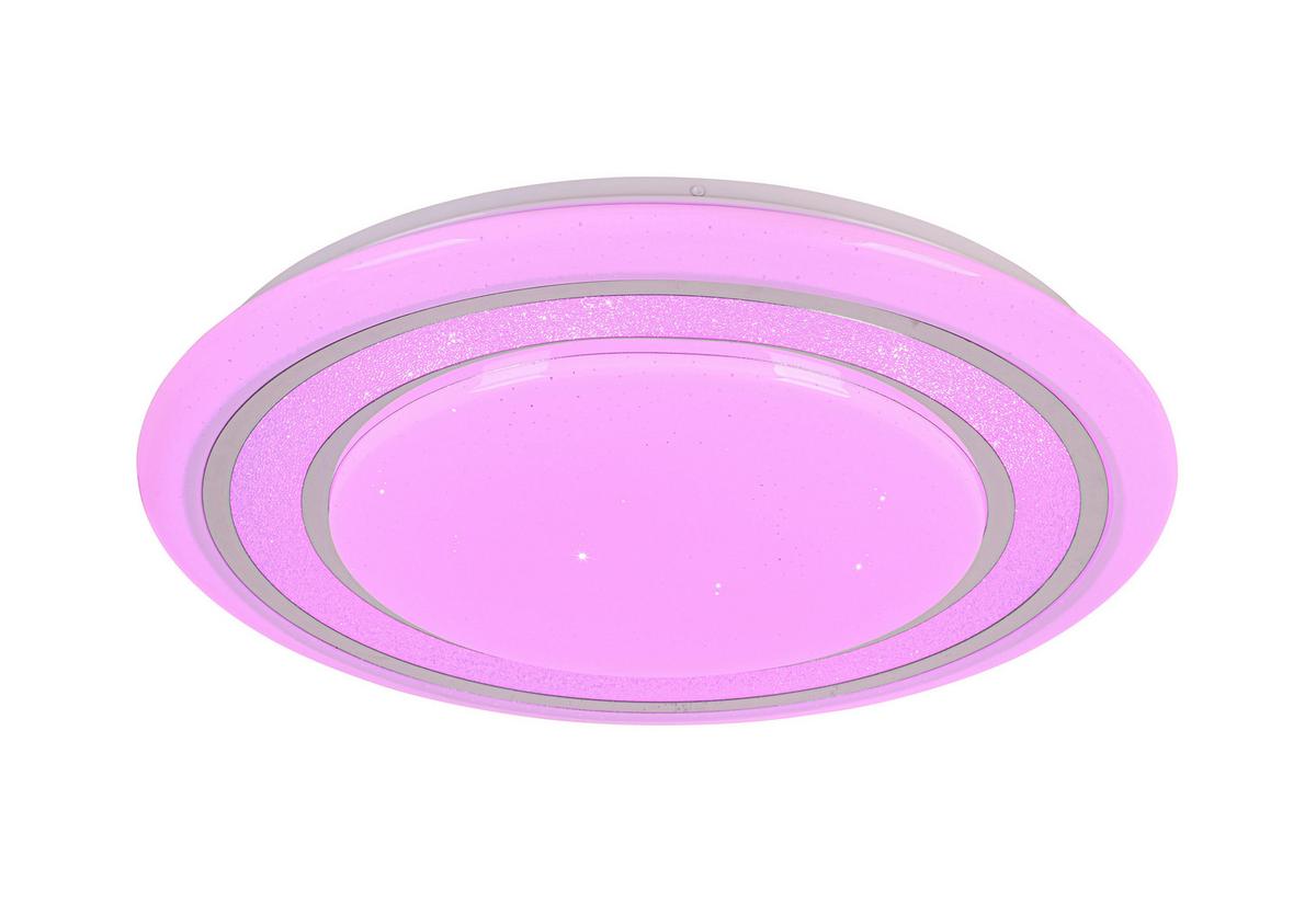 Led Mennyezeti Lámpa Giesbert - króm/fehér, Modern, műanyag/fém (55/8cm) - Premium Living
