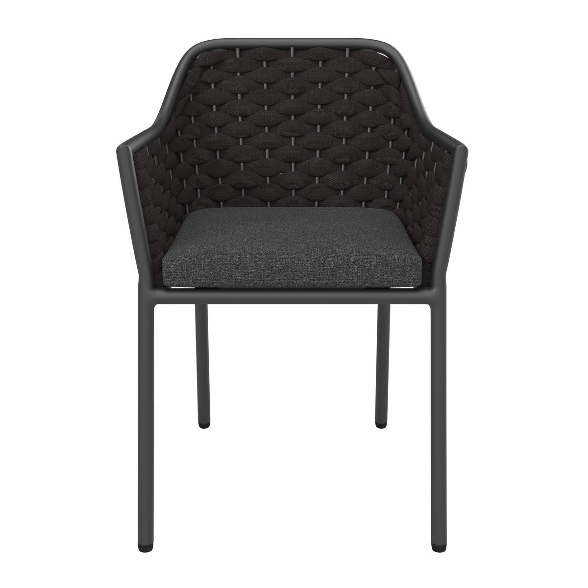 Kerti Szék Louisa - antracit, Modern, textil/fém (57/79/58cm) - Mömax