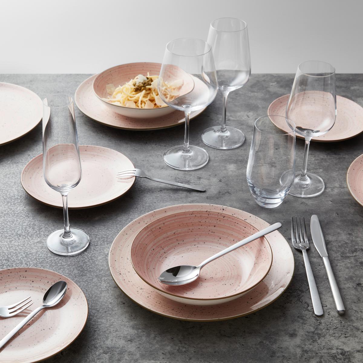 Tafelservice Tina in Pink, 12-teilig - Rosa, KONVENTIONELL, Keramik - Modern Living