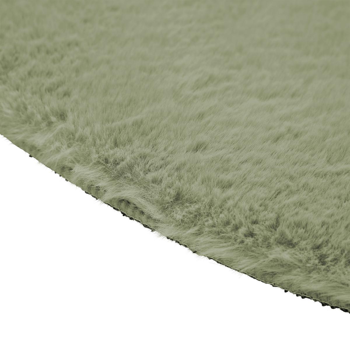 Umjetno Krzno Caroline 5, Ø:120cm - svijetlo zelena/boje kadulje, Moderno, tekstil (120cm) - Mömax