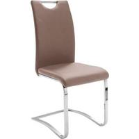 KRZESŁO NA PŁOZIE KÖLN - cappuccino, Design, metal/tkanina (43/100/57cm) - Carryhome