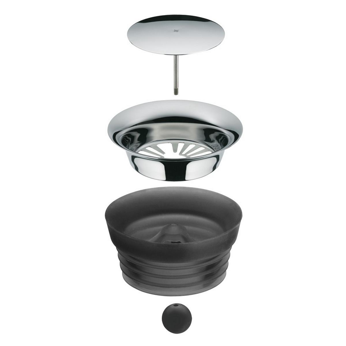 KARAFKA NA WODĘ 0617726040 WMF - przejrzysty/czarny, Basics, tworzywo sztuczne/metal (1,5l) - WMF