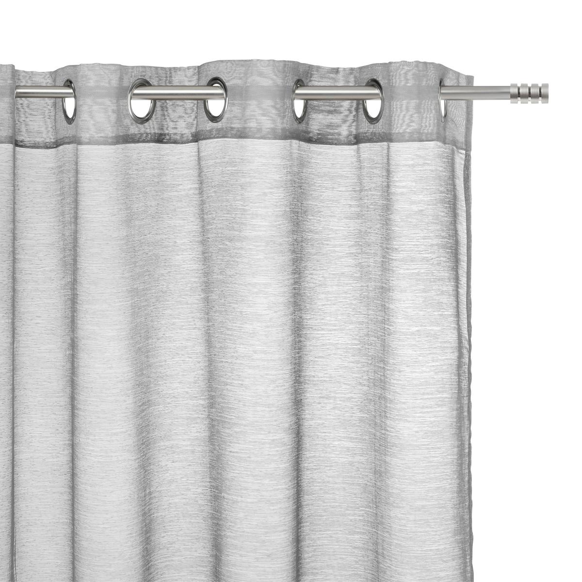 Zavesa Z Obročki Dolly - siva/antracit, tekstil (140/245cm) - Modern Living